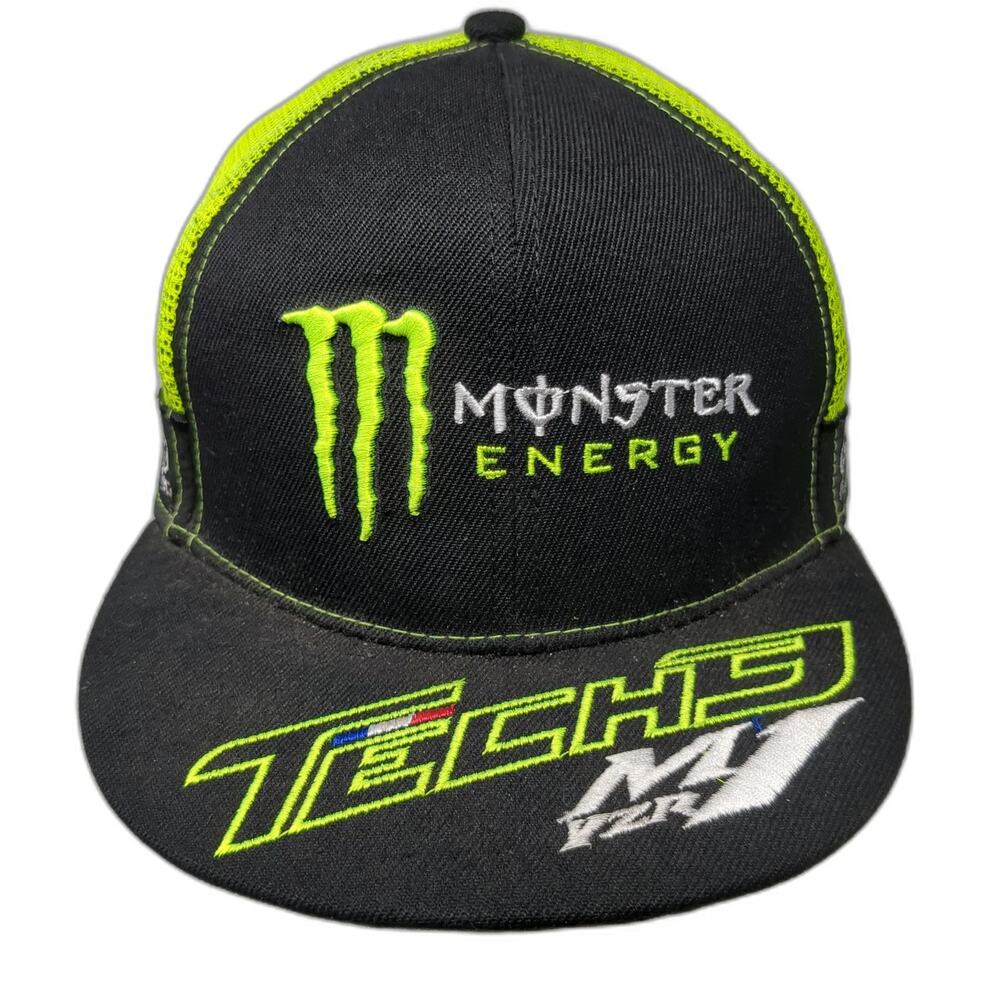 Monster Energy Trucker Hat Black Green One Size Yamaha Factory Racing Tech3 M1